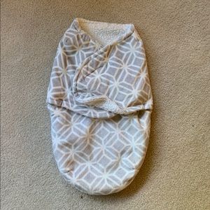Sherpa lined swaddle